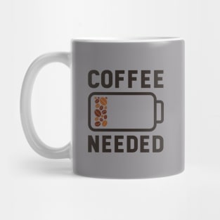 Coffee Needed Battery on Empty Mug